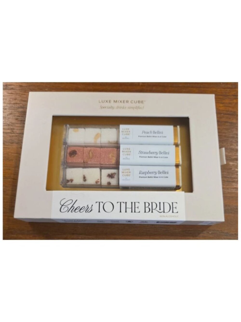 NIB SEALED! Teaspressa Luxe Sugar CUBES "CHEERS" TO THE BRIDE" CHAMPAGNE BELLINI